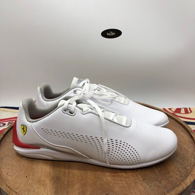 Puma Mens Ferrari Drift Cat Decima White Rosso Corsa Shoes Size 11 307193-02