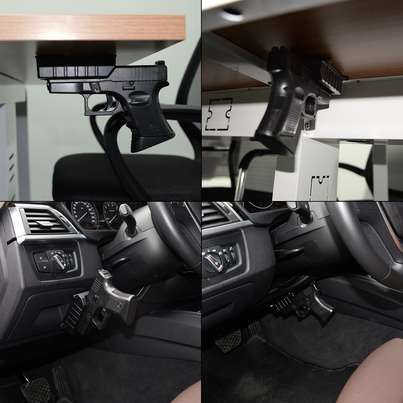Pistol Holder Concealed For Car Gun Mount Under Desk