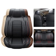 Waterproof Leather Car Seat Covers Set Universal Custom Fit Cushion Protector