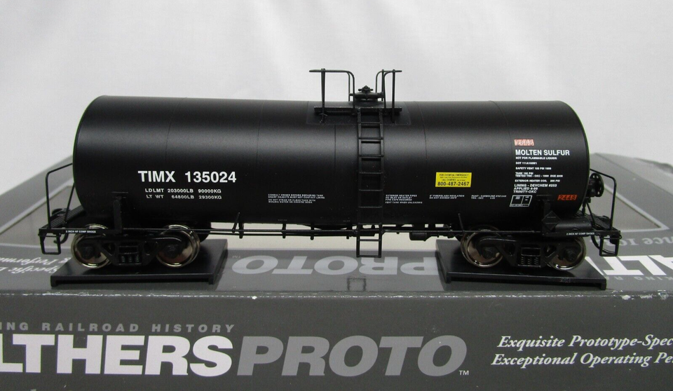 Walthers Proto HO Scale TIMX Industries 40' Trinity 14k Molten Sulfur ...
