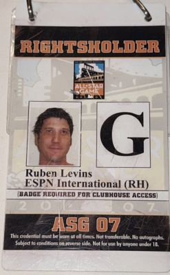 2007 MLB ALL STAR GAME ASG PRESS PASS MEDIA BADGE ESPN CREDENTIALS