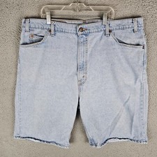 Vintage Levis 550 Jean Shorts Orange Tab Relaxed Fit Mens 42 Light Wash USA