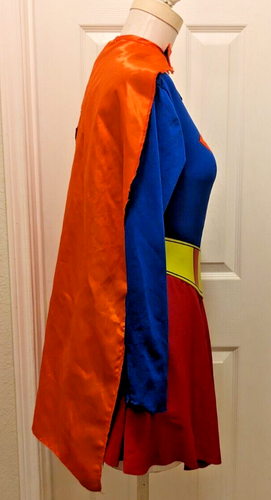 SUPERGIRL Rubies Adult Womens Halloween Costume Outfit Dress Cape - Sz Small - Picture 3 of 11
