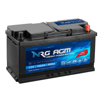 NRG AGM Autobatterie 12V 100Ah 900A/EN Start Stop Plus Batterie 95Ah 90Ah 92Ah