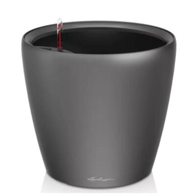 Lechuza Pflanzengefäß CLASSICO Premium LS 35 anthrazit metallic Ø 36 x 32,5 cm