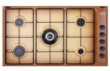 DE LONGHI YTF59DD PIANO COTTURA 5 FUOCHI A GAS COLORE TERRA DI FRANCIA DA 86X...