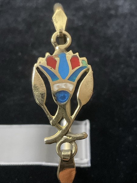 Alternate view of Lotus Flower Bracelet Handcrafted Gold-plated Elegant Modern