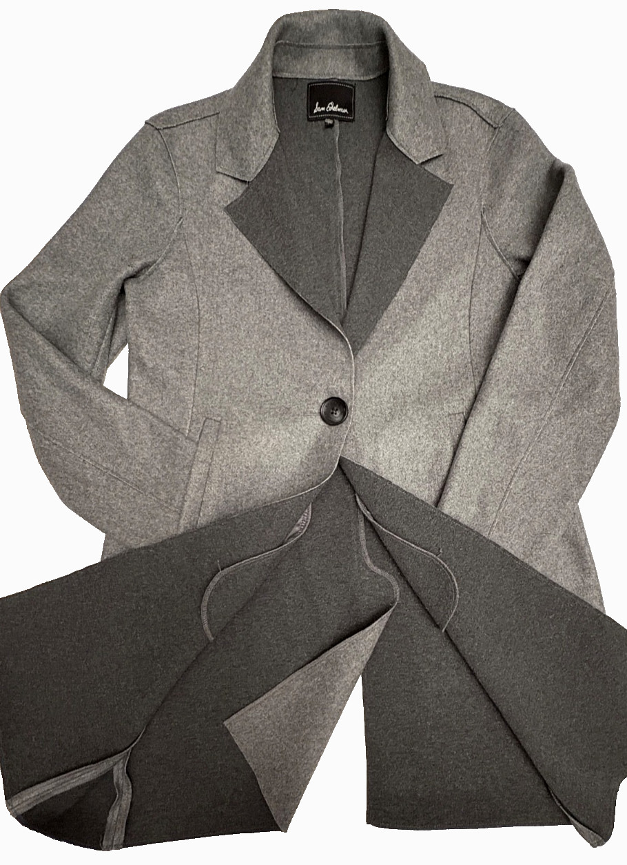 Sam Edelman Gray Polyester Blend Coat Minimalist … - image 2