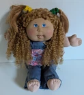 CPK 2005 Cabbage Patch Kids Doll Long Curly Hair Red  Blue Eyes Girl Teeth