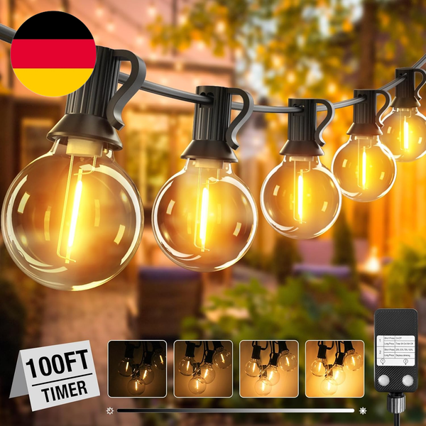 Litogo 2 StüCk Led Lichterkette AußEn Dimmbar Mit Timer, 30.47M Deko Lichterkett-image