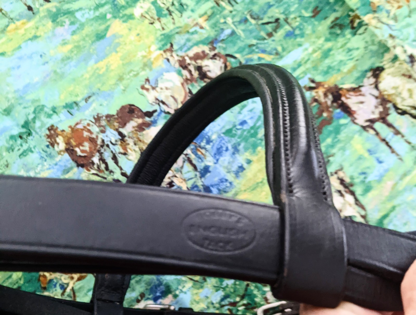 Smooth Raised Snaffle Bridle, Black Leather, With Flash, Bobby's English Tack