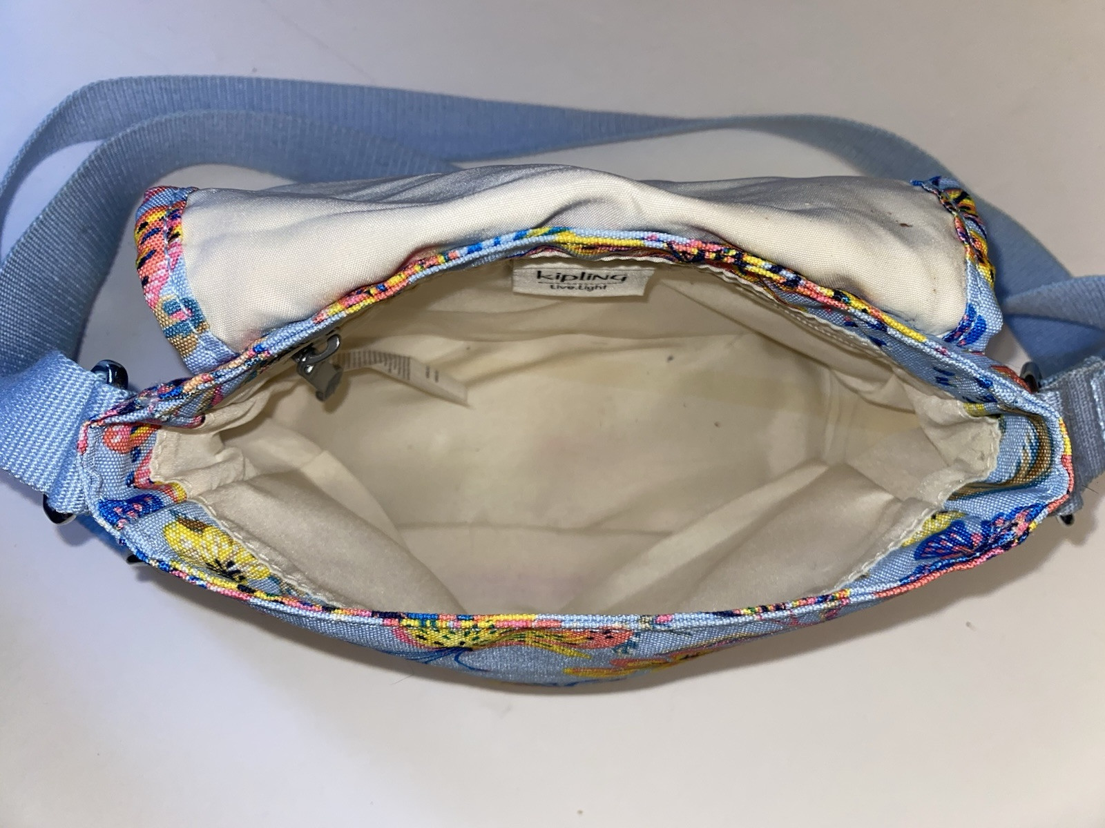 Kipling Live Light Blue Adjustable Crossbody Purs… - image 7