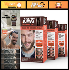 Beard Wash Shampoo for Grey Reduction, Keratin Infused, Thicker  Softer Facial