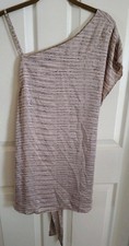 Guess By Marciano 100% Silk Shoulder Mimi Dress Size M Back Tie