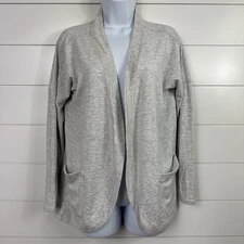Women's Athleta Gray Soft Luxe Open Front Dolman Sleeve Cardigan sz S