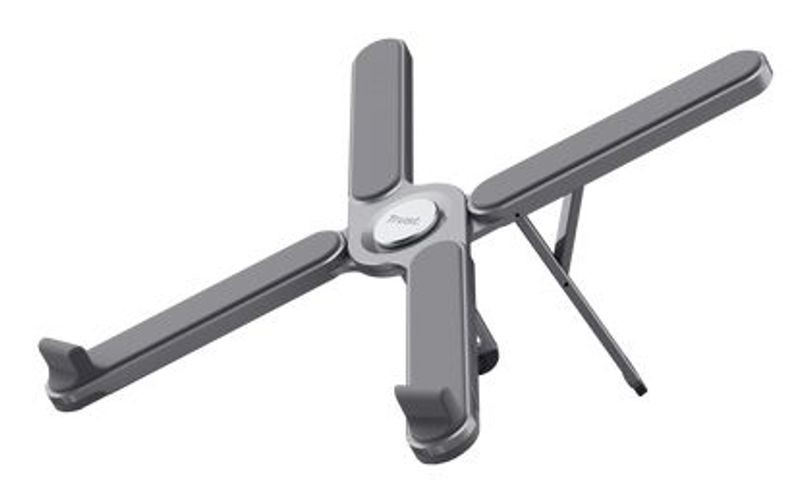 25647 Trust Macy Supporto per laptop pieghevole in alluminio - Grigio