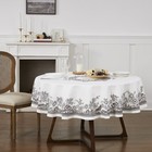 Spode Woodland Polyester Round Tablecloth, 70" X 70" - Ivory
