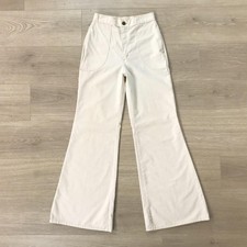 1960's Ms. LEE Vintage High Rise Bell Bottom Trouser Pants Off White Beige XS