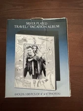 Godinger Silver-Plated Art Album Travel & Vacation 4 X 6 Holds 100 Pictures
