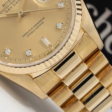 1986 Rolex Day-Date 36 18038 Gold Watch - Champagne Diamond, President - Pre-... 11