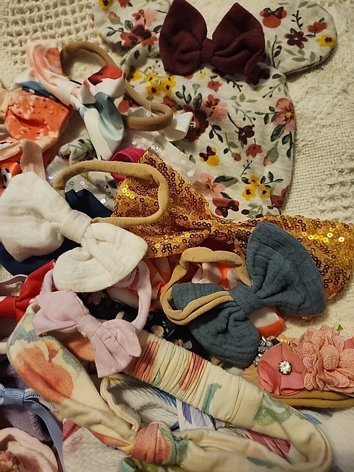 Lote de 50+ diademas con lazos para el cabello de niña de colección hasta ahora multicolores Foto 4 de 4