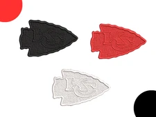 KC Chiefs Patch - Kansas City Iron on Decal - Sew on Patch - Embroidered