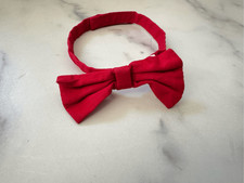Boys newborn baby red bow tie cotton classic splash of color