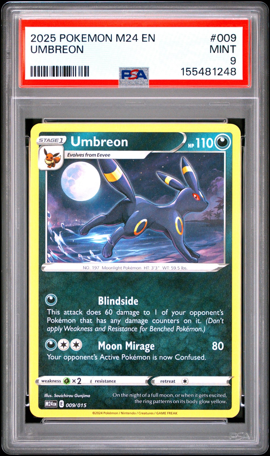 2025 POKEMON M24 EN-MCDONALD'S COLLECTION #009 UMBREON PSA 9