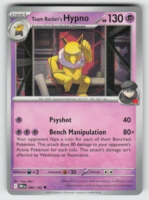 Team Rocket's Hypno 080/182 Uncommon Destined Rivals Near Mint