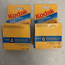 Kodak Ektachrome 160 Type G Super 8 Color Movie Film EG464 LOT of 2 Sealed