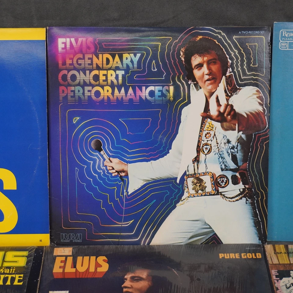 Vintage Elvis Presley Vinyl LP Lot Rock Pop Concert Pure Gold Aloha Satellite - Imagem 4 de 4