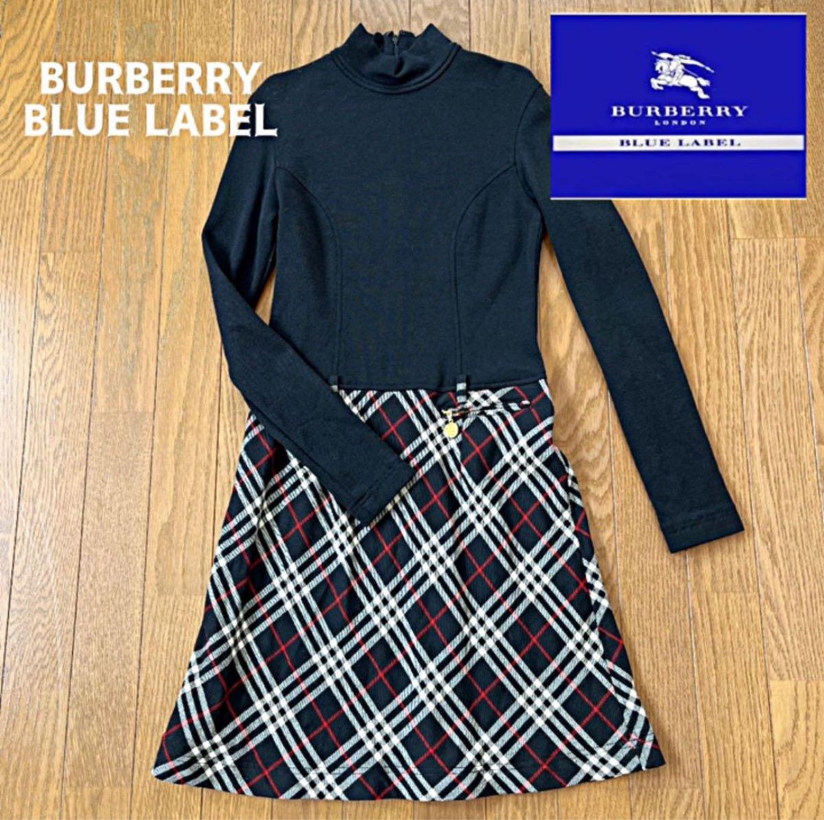 Burberry blue label ,ブラック。サイズ:38 Authentic Burberry Blue Label Cutout Dress Nova Check size
