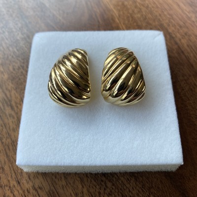 Vintage Signed PEP Erwin Pearl Gold Tone Earrings