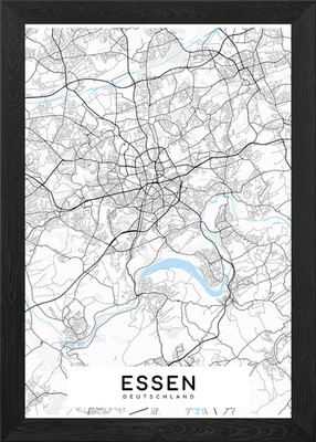 Essen Framed Wall Art Poster Canvas Print Picture