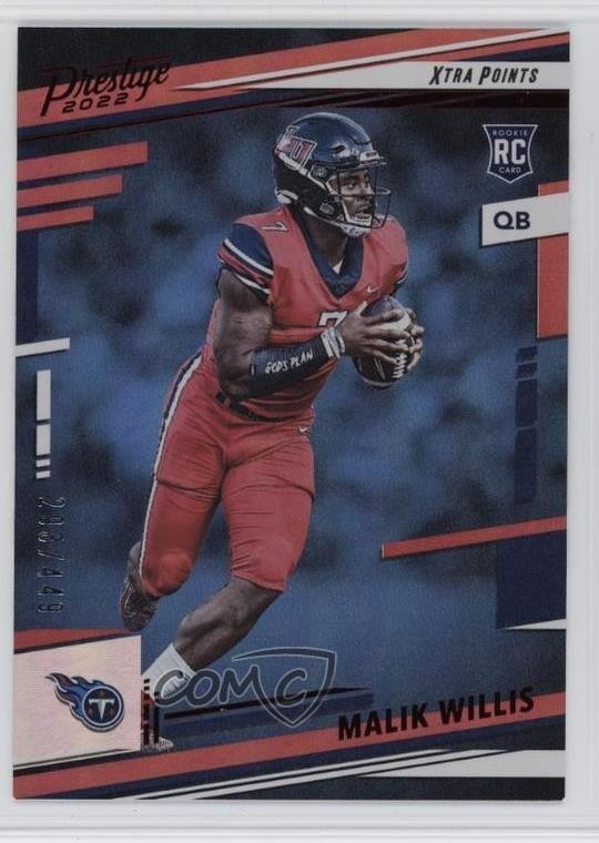 2022 Panini Prestige Rookies Xtra Points Premium Red /449 Malik Willis #303 8mm