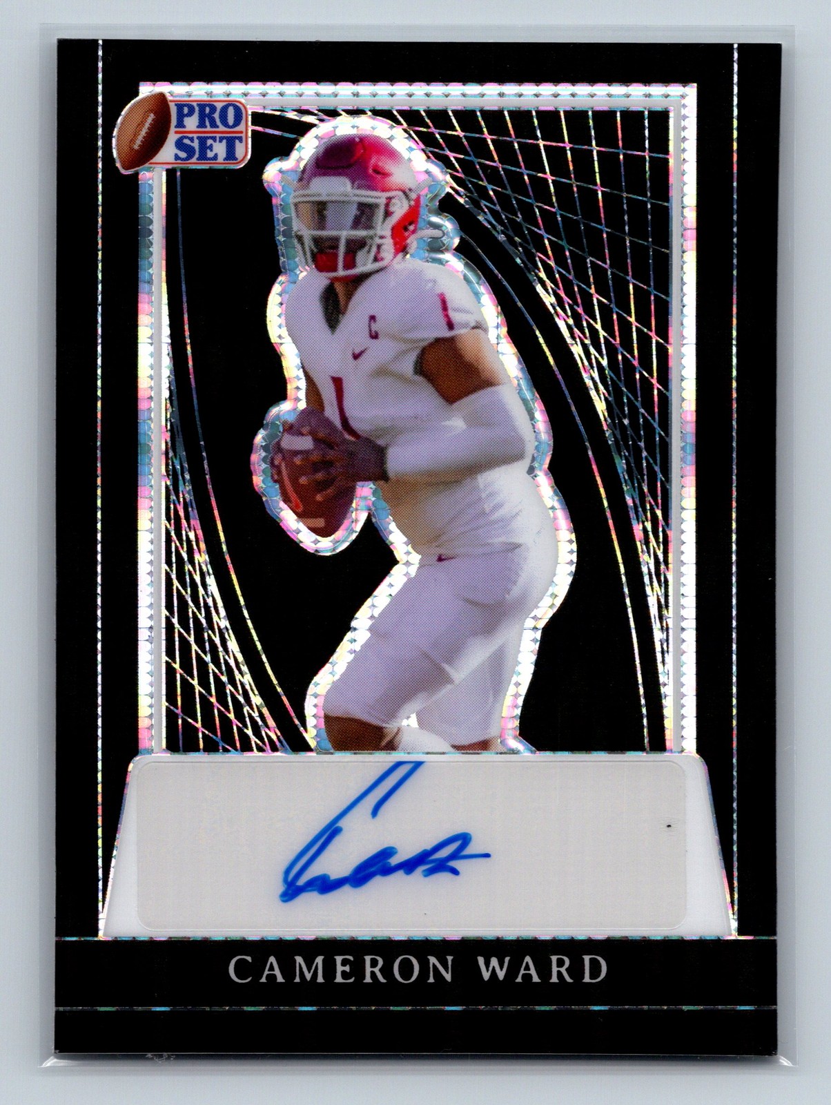 2022 Pro Set Metal #PA-CW1 Cameron Ward Kaleidoscope Black Autograph #/4