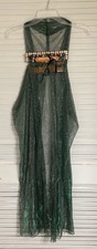 Hooded Cape Spider Web Pattern Sheer Shimmer Fabric Costume Adult One Size 32"