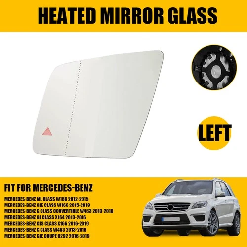 Driver Side Mirror Glass Heated W/Blind Spot for Mercedes W166 ML GLE GL GLS