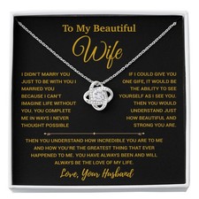 To My Wife Necklace, Christmas Gifts For Women, Anniversary Gift For Wife