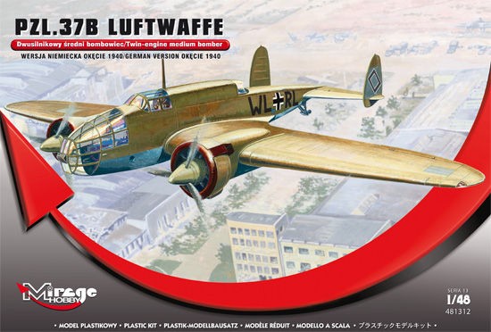 Mirage Hobby 481312 - 1:48 PZL.37B Luftwaffe Germ.Vers. Okecie 1940