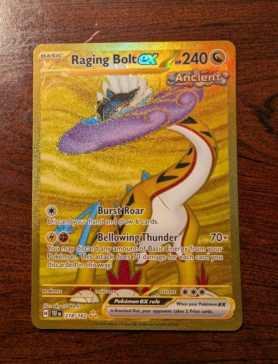 Raging Bolt ex 218/162 Hyper Rare Pokemon Temporal Forces NM/Mint