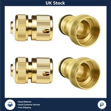 Quick Connect Brass Tap Connector Set - Compatible with Indoor/Outdoor Taps
