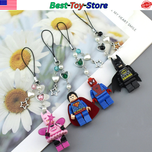 2024 Pink Fairy Batman & Black Batman Lego Keychain CUTE-New