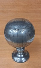 Antique Chinese Huikee Swatow Silver Pewter World Globe Tea Caddy Tobacco Jar