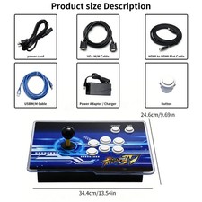 Pandora Box Retro Game Console with 2413 Games 2-3 Player Arcade Fun USB Hub