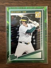 2025 Donruss - Nick Kurtz #154 - Rated Prospects - Green Holo Laser - Athletics