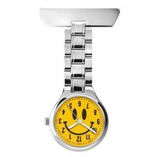 Sekonda Silver 25mm Fob Watch with Smiley Face Outer Minute Track
