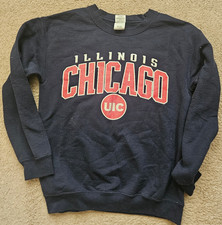 Midnight Blue UIC University Illinois Chicago Mens S vintage sweatshirt