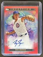 2024 Topps Inception Ben Brown Rookies and Star Auto Autograph RC Red #/50 Cubs