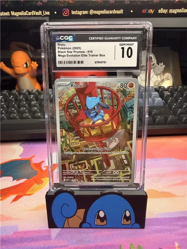 CGC Gem Mint 10!! Riolu Pokémon (2025) Black Star Promos-010 Mega Evo. ETB - ENG